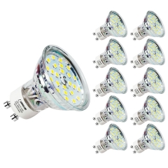 LOHAS GU10 LED Light Bulb, 60W Halogen Bulb Equivalent, 4.5W, MR16 GU10 Base Daylight 5000K, 480 LM, 120 Degree Beam Angle, Non-Dimmable Spotlight for