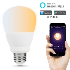 LOHAS Smart Light Bulbs, Wifi Bulb, Tunable White Dimmable LED, Warm White to Daylight, 60W Light Bulb Equivalent, A21 Smart Home LED E26 Base Work wi
