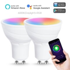 LOHAS LED Smart Bulb Work with Alexa and Google Home,GU10 5W, RGB + Daylight White