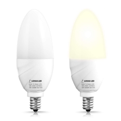 LOHAS LED Candle Light Bulb, Dusk to Dawn Sensor,0.3W E12,Daylight White 5000K