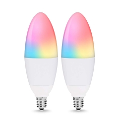 LOHAS LED Smart Bulbs Work with Alexa and Google Home, Candelabra Base,12 5W, RGB Color Changing