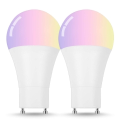 LOHAS GU24 LED Bulb, A19 Smart Wi-Fi Light, Color Changing Multicolor Dimmable Bulbs, 60W Equivalent (2 PCAK)