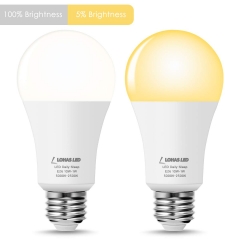 LOHAS LED 2 Way Light Bulbs,A19 E26,10W Daylight-5000K,1W Warm White 2500K