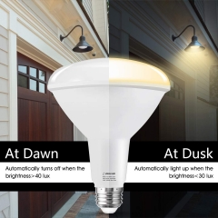 LOHAS Light Sensor bulb, Dusk-to-Dawn Smart light, BR40 E26 15W, Soft White 3000K