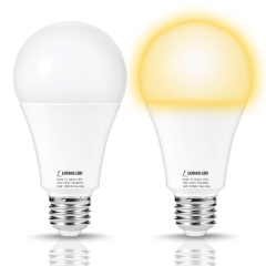LOHAS Light Sensor bulb, Dusk-to-Dawn smart Light, A21 E26 16W, Soft White 3000K