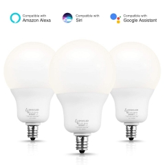 LOHAS Smart LED Light Bulb, Compatible with Alexa, Google Home Assistant (No Hub Required), Remote Control by Smartphone, E12 Base, A19 Daylight(5000K