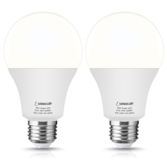 LOHAS Smart LED Light Bulbs, Google Home, Siri and IFTTT(No Hub Required), E26, Daylight 5000K, Dimmable, 2 Pack
