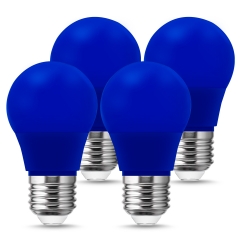 LOHAS LED Blue Light Bulbs, 20W Equivalent (3W), E26 Medium Base, A15 Light Bulbs for Holiday Decoration, Party, Pack of 4