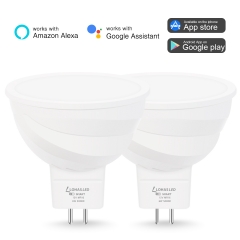 LOHAS  Smart WiFi Light Bulb,MR16 LED, 50 W, 5000K Daylight ,Compatible with Alexa, Google Home Assistant, Remote Control by Smartphone, ( 2 Pack)