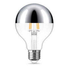 LOHAS Dimmable G25 Silver Bowl Filament Vintage Light Bulbs, 4W(40W Equivalent), E26 Base Edison LED Filament Light Bulbs