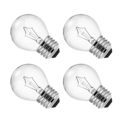 LOHAS Dimmable Filament Vintage Light Bulbs G14, E26 Base, 40W G45 Global Filament Vintage Edison Light Bulbs Suitable for Home Lighting, 4 Pack.