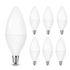 LOHAS LED E12 Candelabra Light Bulbs, 5W (40W Equivalent), Soft White 3000K, 450lm, 6 Pack