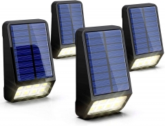 LOHAS Solar Lights, Outdoor Solar Fence Post Lights, IP65 Waterproof, Daylight White 6000K Auto on/Off (4PACK)