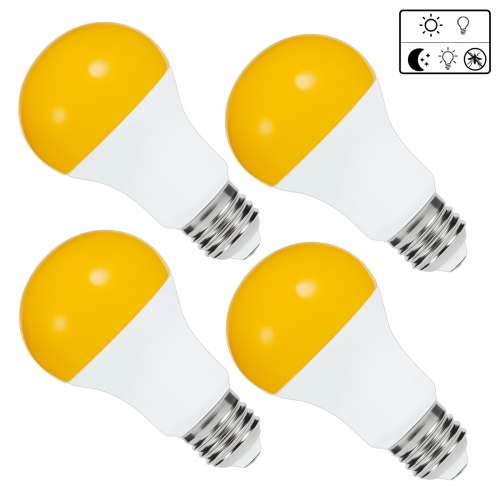 A19 Amber Yellow LED Bug Light Bulb