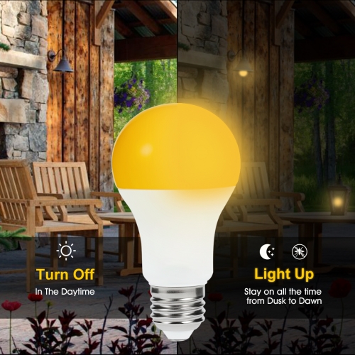 Yellow LED Bug Light Bulb Amber Yellow Bug Outdoor Porch Lights