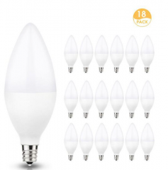 E12 Bulb, LED Candelabra Light Bulbs 60 Watt Equivalent, 3000K Warm White LED Chandelier Bulbs