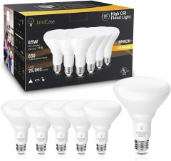 BR30 Led 3000K Recessed Light Bulb，Dimmable，E26 Base, 6 Pack，120V