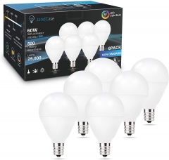 G14 Ceiling Fan Light Bulbs, 4000K Natural Daylight White, E12 Base Light Bulb for Home/Office,6 Pack