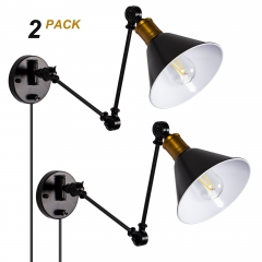 Dimmable 4 Lights Industrial Wall Sconce with ON/Off Switch