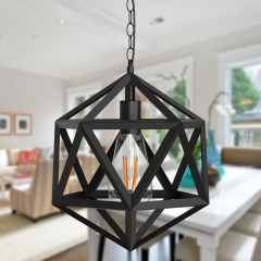 Modern Black Pendant Lighting Geometric Industrial