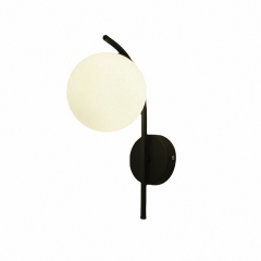 1-Light Black Mid-Century Torch Shape Modern Industrial Style, Indoor for Bedroom, Living Room, LED Wall Light Fixture