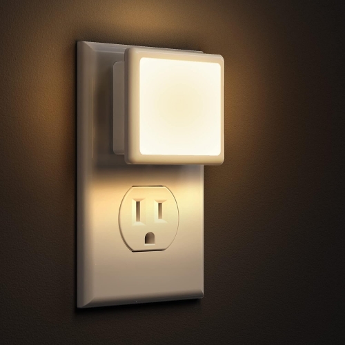 LOHAS LED Night Lights Plug into Wall 2-Pack Dusk to Dawn, 3000K Soft White