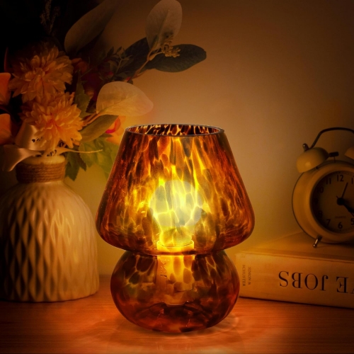 LOHASLED Flame Pattern Mushroom Lamp Perfect Desk Lamp for Home Decor