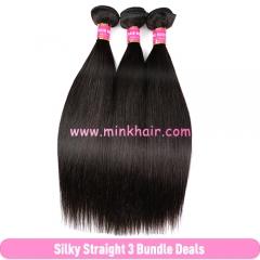 Wholesale Brazilian Silky Straight Hair Bundle Deals Hair Extensions