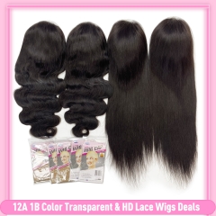 12A 1B Color Wigs Deals (Textures can be mixed:Pls contact us after payment) (Ready to Ship)