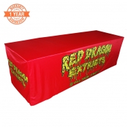 8ft Custom Table Covers with Printing (Fitted)