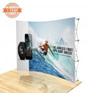 10FT Curve Pop up display with Custom Printing