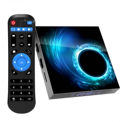 Q PLUS Android 9.0 TV BOX 2GB RAM/16GB ROM H6 Quad-Core TV Box 2.4Ghz  WiFi/Ethernet 6K HDMI TV BOX(blue)