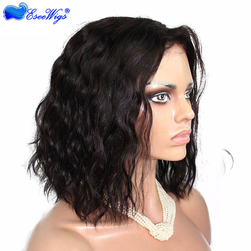 Natural Wavy 360 Lace Front Short Bob Hair Wigs Eseewigs