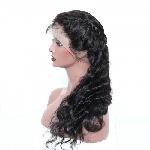 250% Lace Front human Hair Wigs Body Wave  Wigs with Baby Hair Natural Hair Line