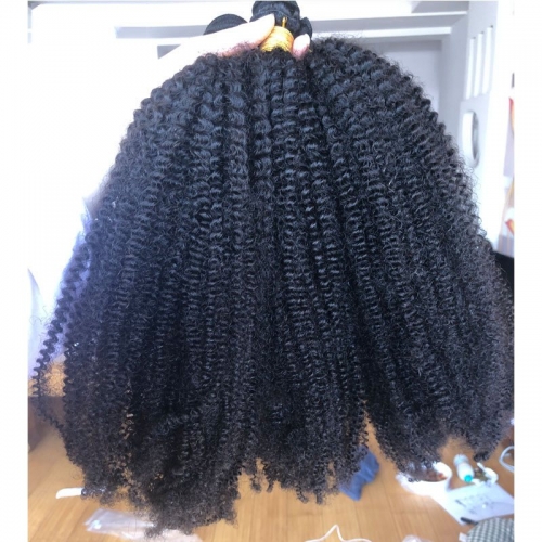 Sale 3B 3C 4A 4B 4C Kinky Curly Hair Weft 12A  Mongolian Kinky Curly Hair 100% Unprocessed Virgin Hair 8"-40"Can Be Dyed