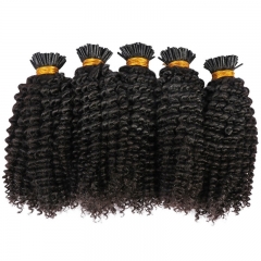 Raw Unprocessed One Donor 12A Grade Mink Brazilian Cuticle Aligned I Tip Virgin Hair Extension
