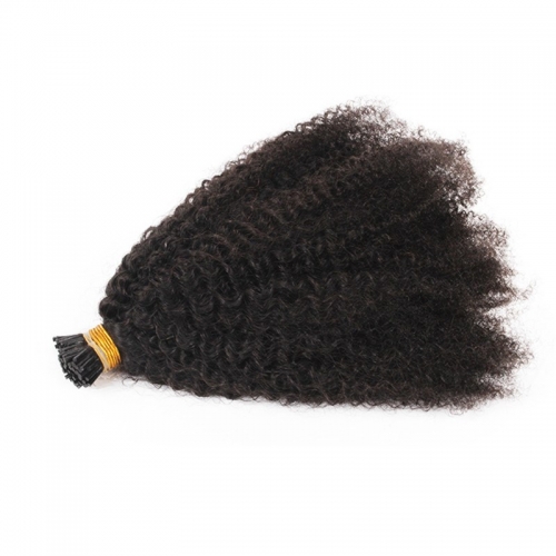 1G/ Strand 100% Human Afro Curly Keratin I Tip 4C Hair Extension