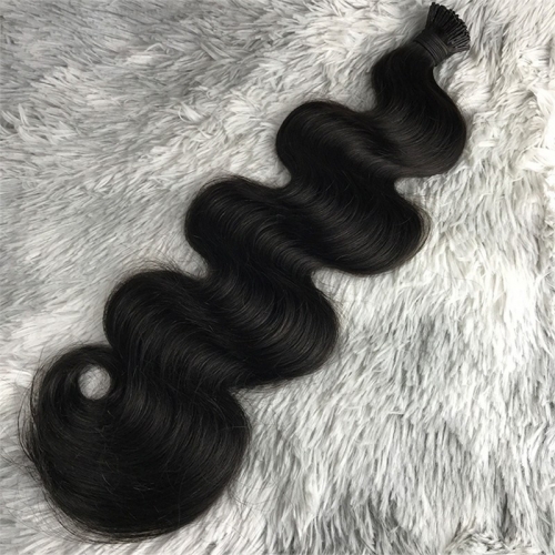 Free Sample 100 Strands Raw Indian Temple I Tips Virgin Remy Cuticle Aligned Human Hair I Tip Extensions