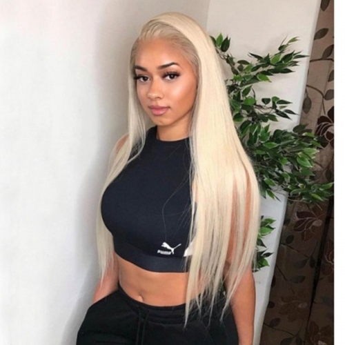 13x4 150% Density Blonde Lace Front Human Hair Wig Straight Lace Front Wigs Brazilian Remy Full Lace Wigs Pre Plucked For Black Women