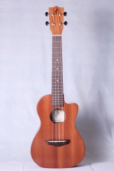 solid mahogany  Tenor  ukulele cut way