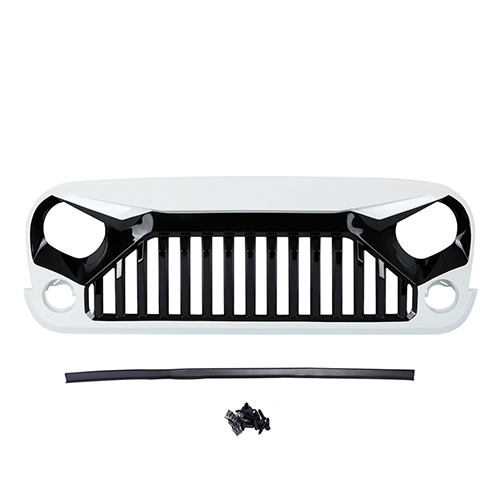 Fury Grille for Jeep Wrangler JK(White+Black),Grill