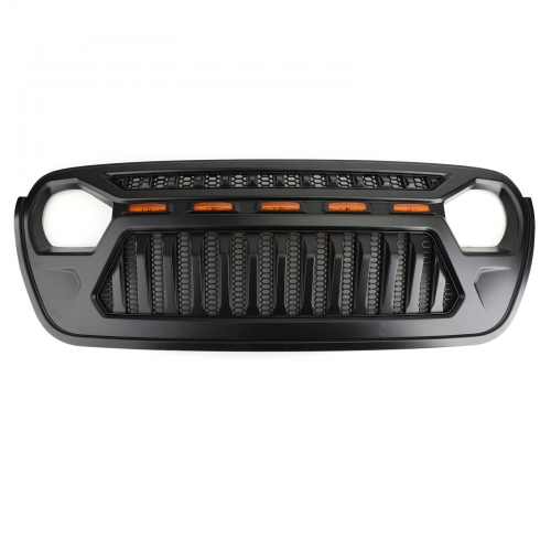 Grill for Jeep Wrangler JL 2018 2019 with amber light