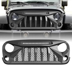 Grill with 80W LED Bar for Jeep Wrangler JK
