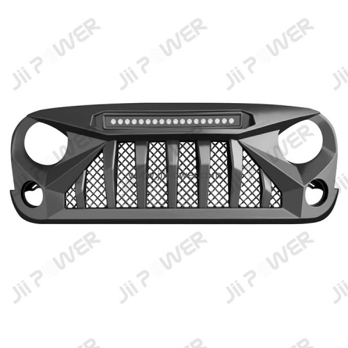 Grill with 80W LED Bar for Jeep Wrangler JK