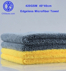 420GSM Edge less Microfiber Towel for Car Care