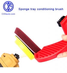 Sponge tray conditioning brush