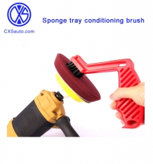 Sponge tray conditioning brush