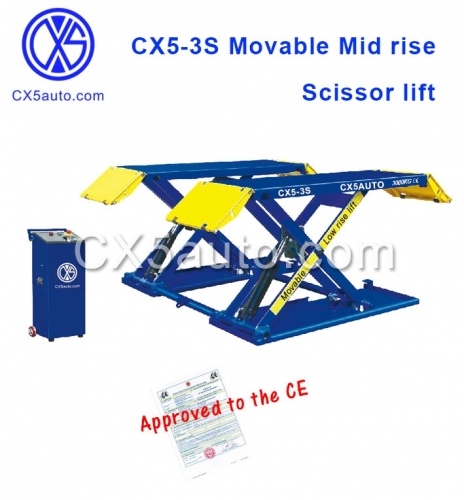CX5-3S Mid Rise Movable Scissor lift 3000kg