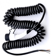 Type 2 Female to Male EV charging spiral cable