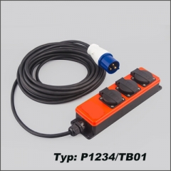 IP44 extension socket with USB